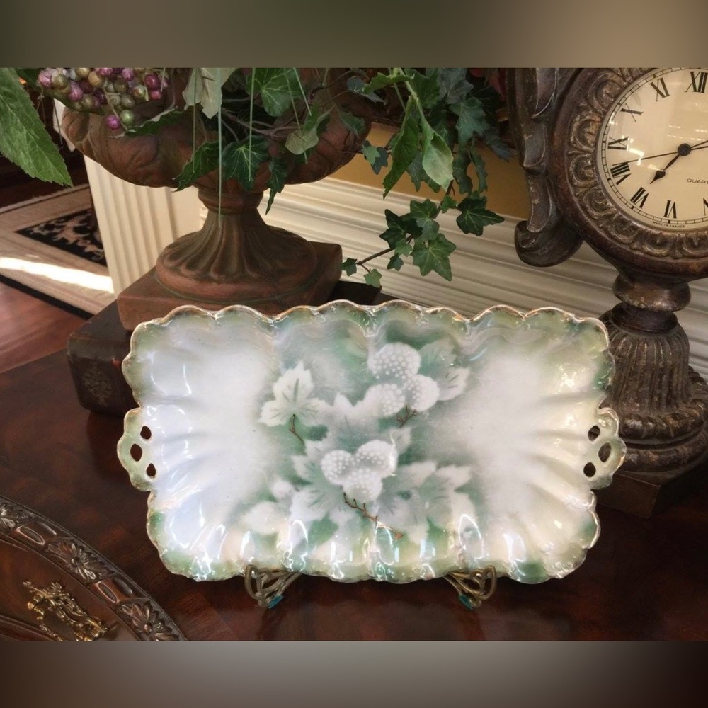 Weimar of Germany celery asparagus plate tray antique china 12” x 7” Exquisite!